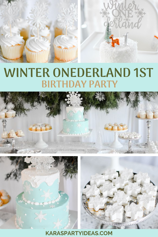 Winter ONEderland 1st Birthday Party via Kara's Party Ideas - KarasPartyIdeas.com