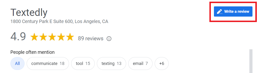 how to leave a Google business review
