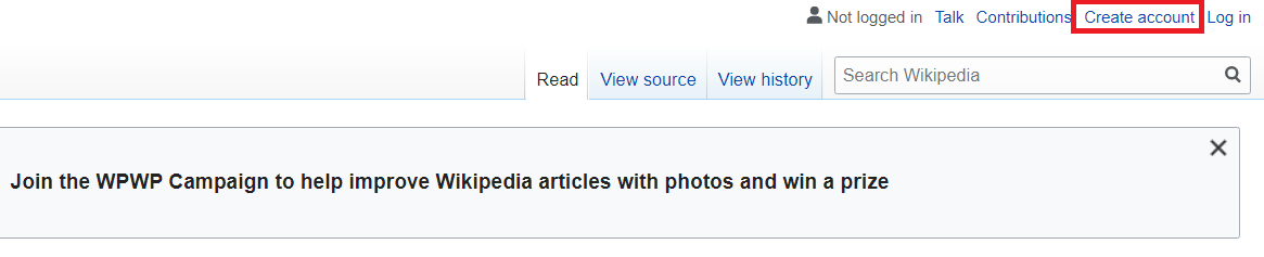 create a Wikipedia page