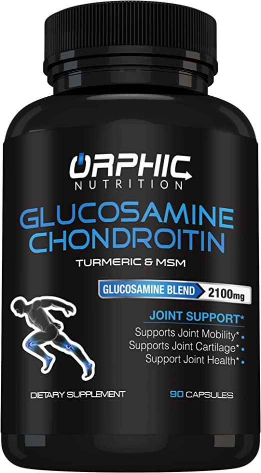 Glucosamine Chondroitin - Turmeric & MSM 2100MG Supplements to Support Joint Cartilage Health* - S​upports Mobility and The Body's Normal, Healthy Inflammatory Response* - for Men & Women