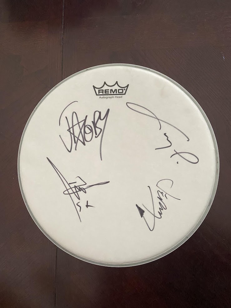 Signed drum head