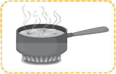 A pot with boiling water

Description automatically generated