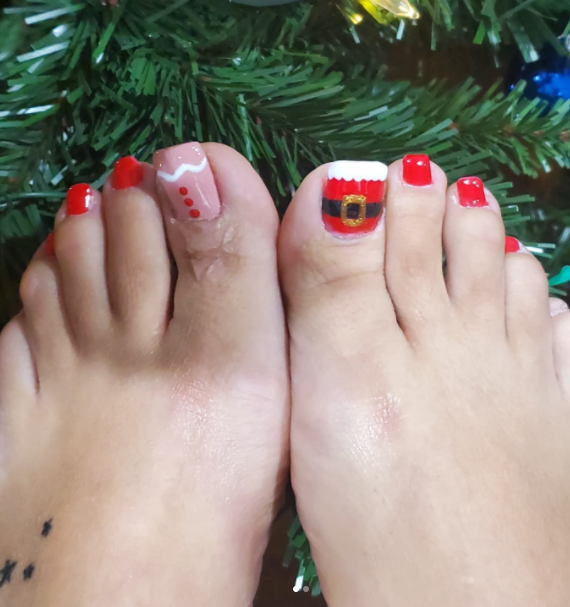 Toe Nail Designs Christmas
