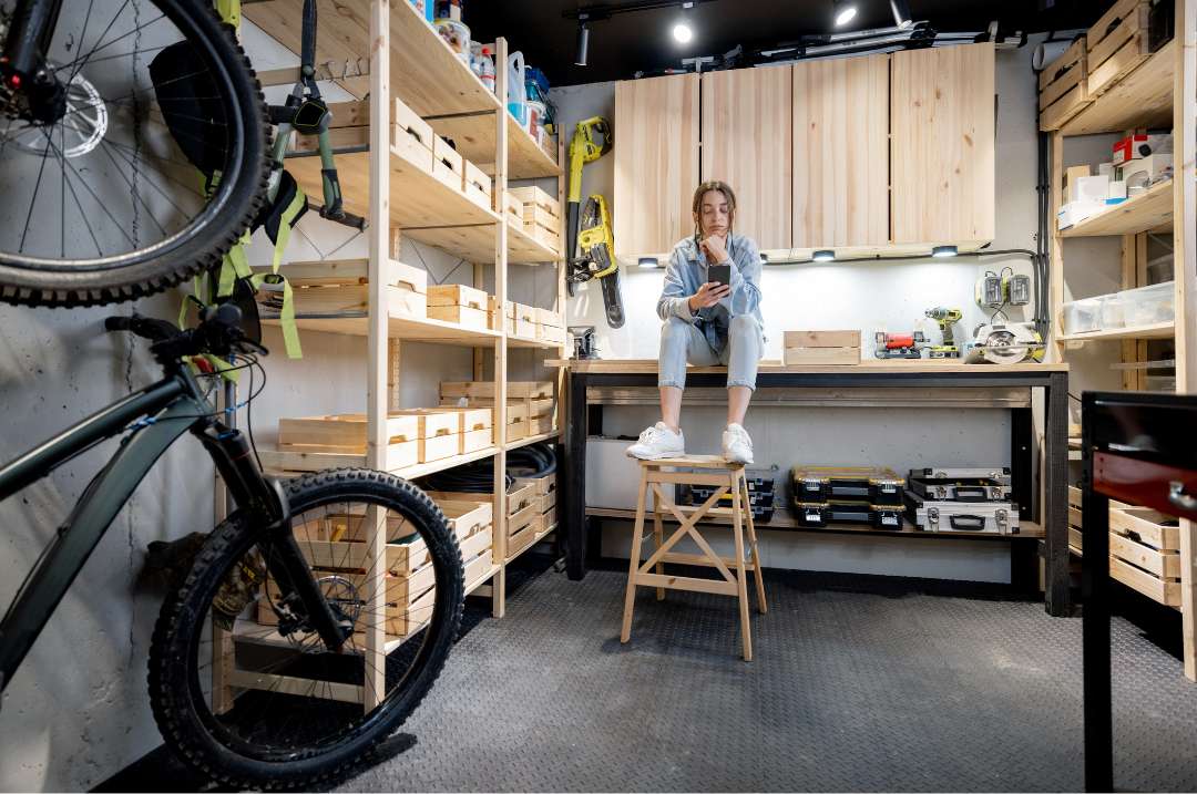 bike room of a luxury bike hotel