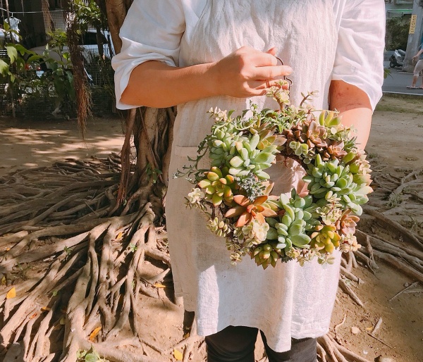 多肉聖誕花圈手作-聖誕花圈diy