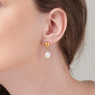 Pearl Crown Dangles Earring