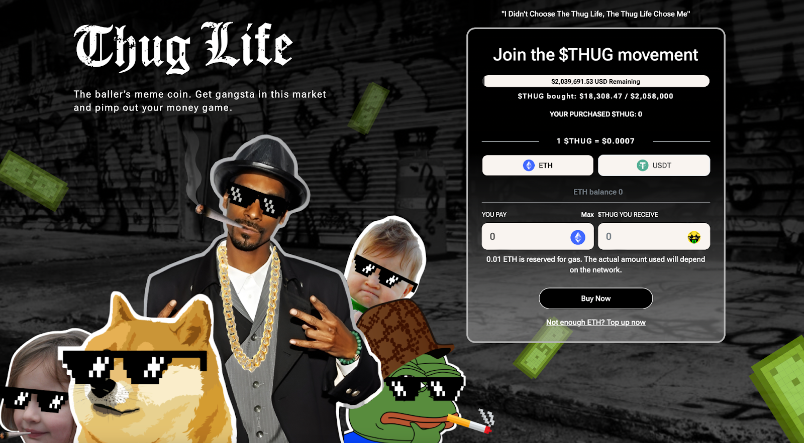 Thug Life Token Website 