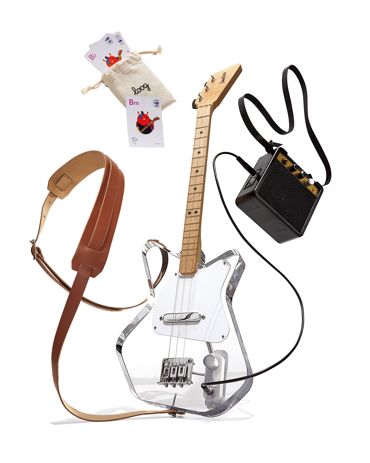 Loog Pro Lucite Electric Guitar Set