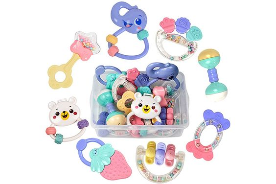 sonajeros juguetes para bebé baby shower niño niña regalos detalles obsequios psicomotriz colores