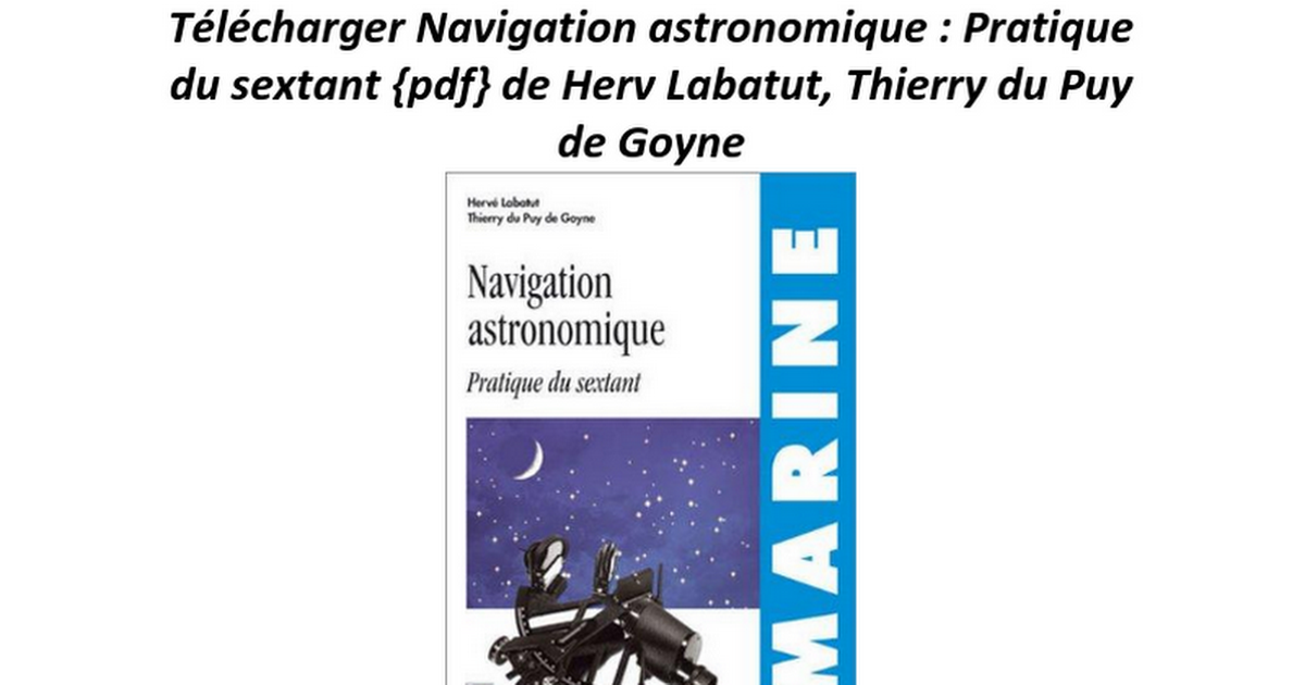 navigation astronomique pdf