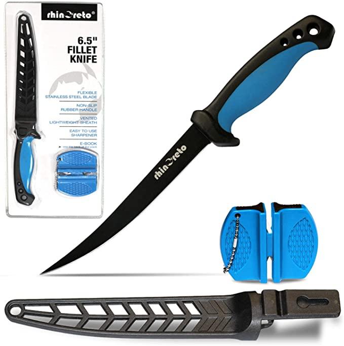 Best Fillet Knife and Sharpener Combo: Rhinoreto Fish Fillet Knife