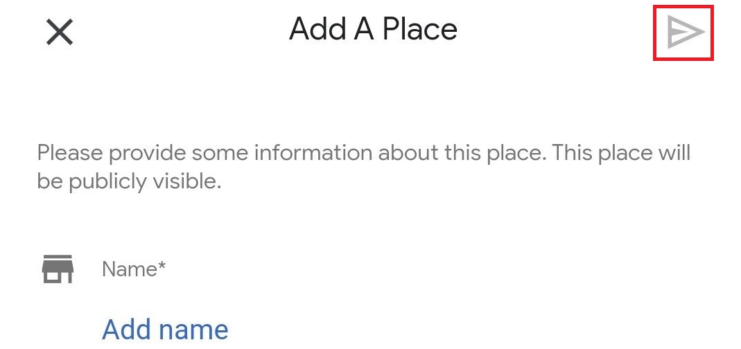 add missing location Google Maps