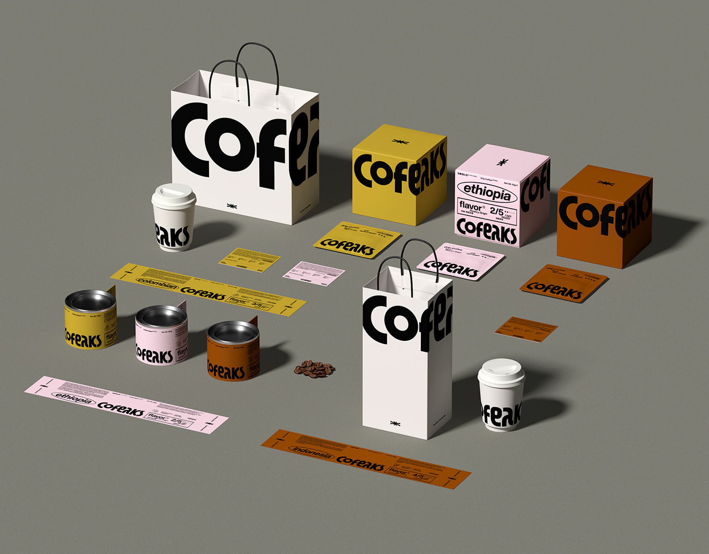 cafe coffeeshop brand identity Logo Design coffee logo Brand Design visual identity