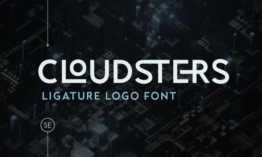 Cloudsters Ligature Logo Font