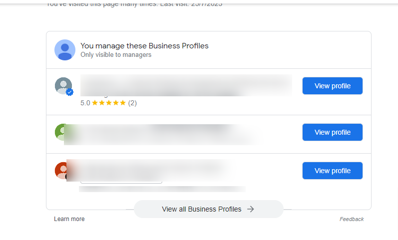 manage GMB profiles