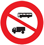 Biển báo cấm ô tô khách và ô tô tải