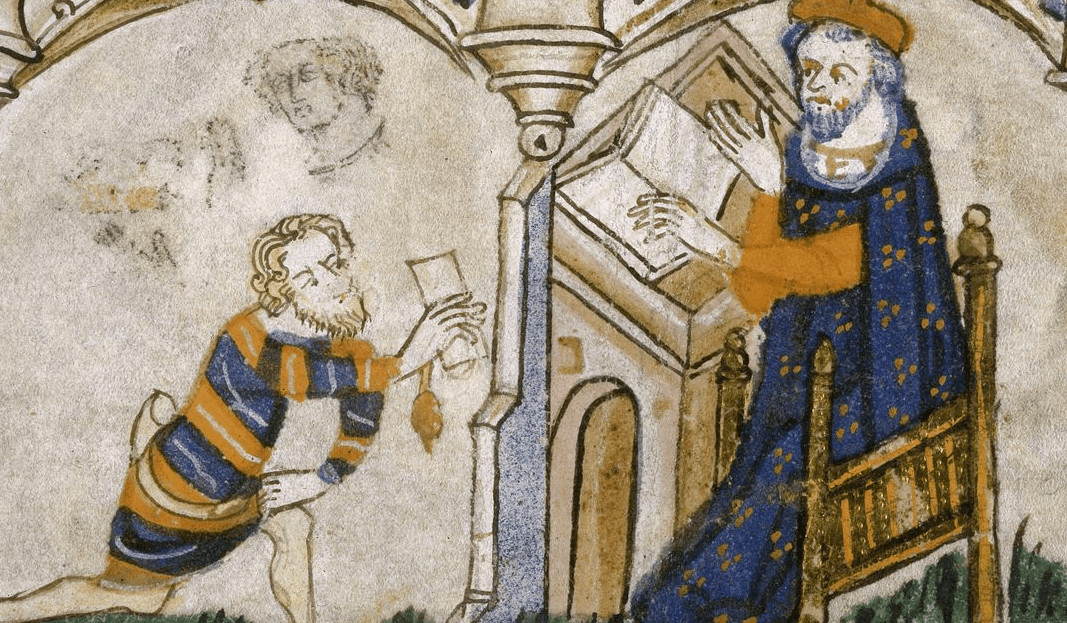 Image result for medieval painting messenger