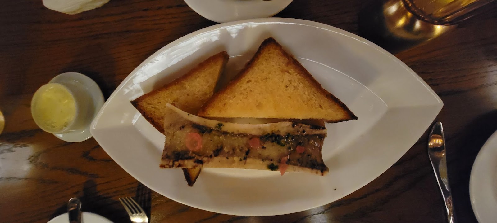 Broiled Bone Marrow Appetizeron board Scarlet Lady 