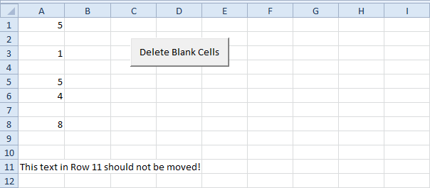 Delete Blank Cells in Excel VBA