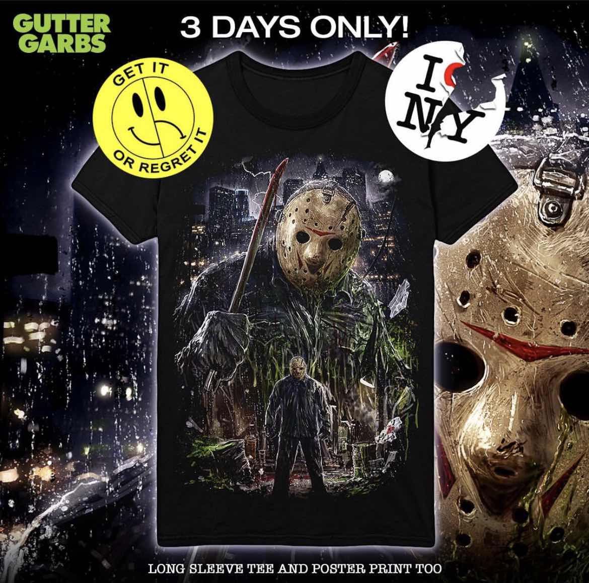 Gutter Garbs Unleashes Jason On Manhattan With New Shirt Design