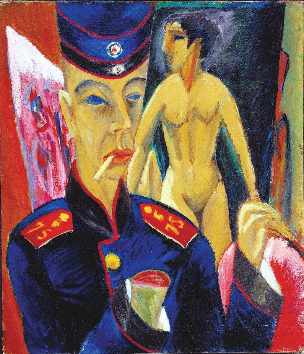 kirchner self portrait soldier painting
