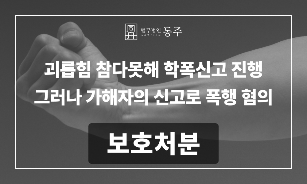 학교폭력 학폭맞신고 학폭변호사 소년보호처분 청소년폭행