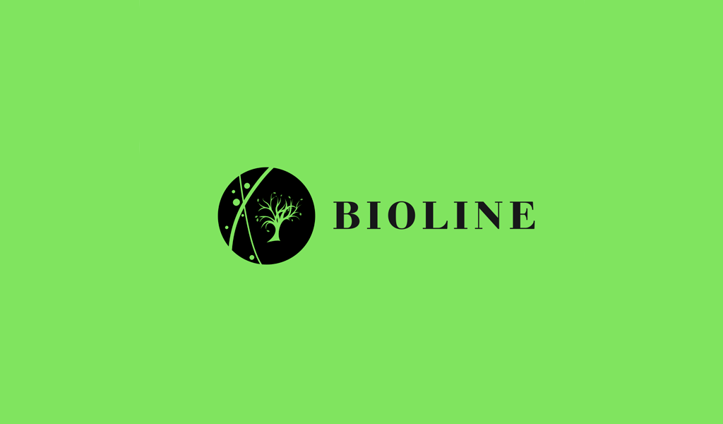 Logo biologique d'arbre silhouette verte