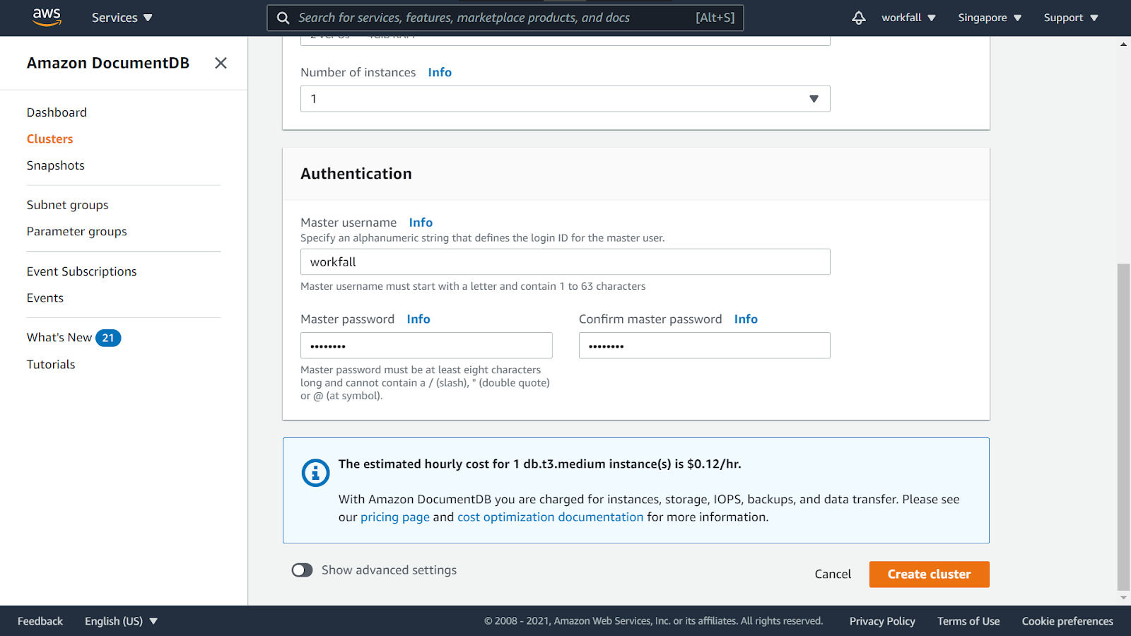 How to set up a Document Database with Amazon DocumentDB (with MongoDB compatibility) and AWS Cloud9 in a private VPC?