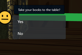 Take your books to the table?
