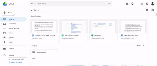 How do you create a folder on Google Drive?