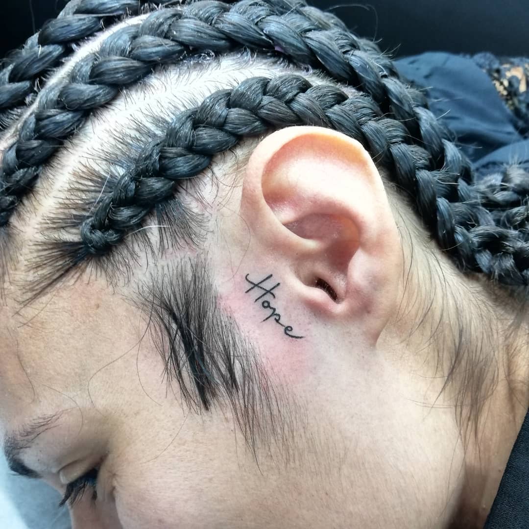 hope word tattoo