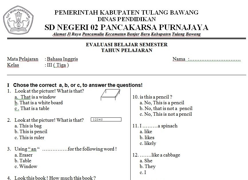 Soal Ukg Bahasa Inggris Smp Doc - Galeri Siswa