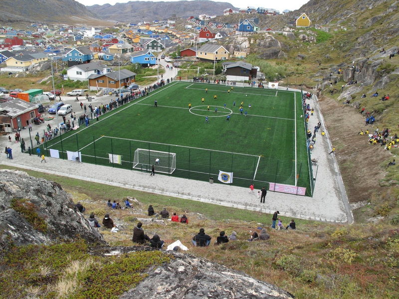 Greenland's first artificial pitch in Qaqortoq