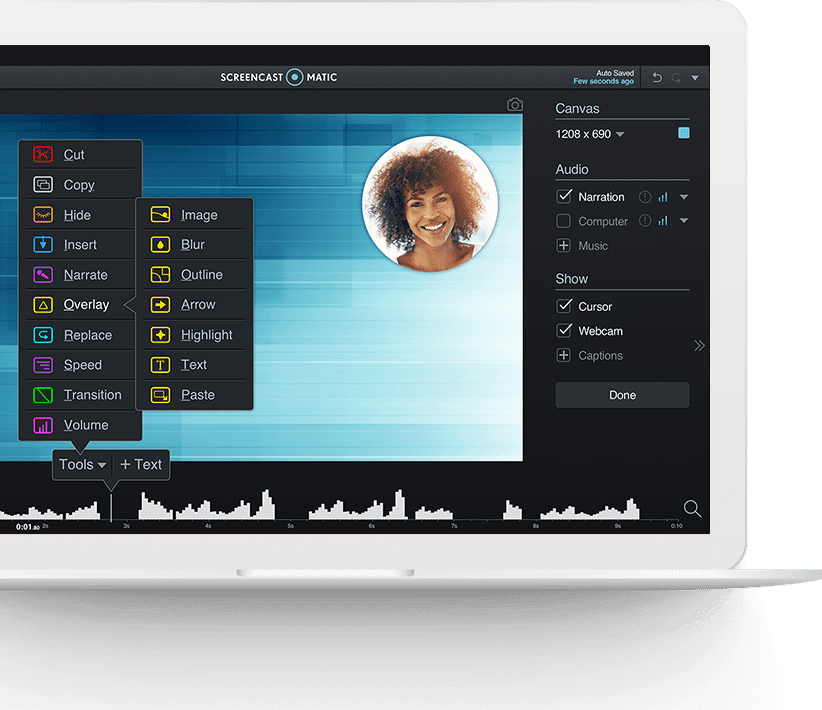 Screencast-o-matic video editor