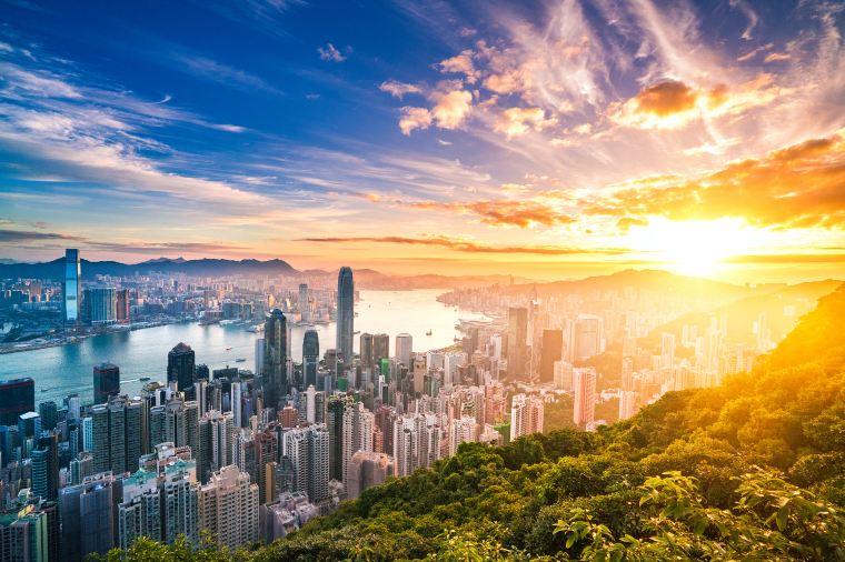 빅토리아 피크에서 바라본 홍콩의 전경