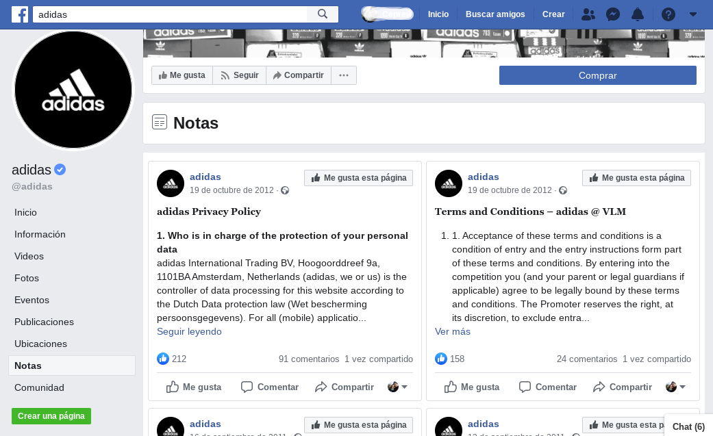 Facebook para administrar una