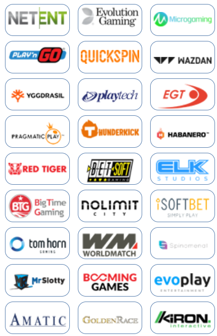 Catalogue éditeurs de jeux Betzino Casino