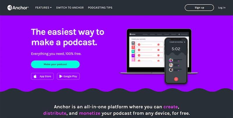 Anchor.fm - enregistreur de podcast gratuit