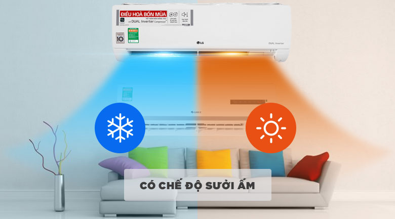 Điều hòa 2 chiều vừa làm mát,vừa sưởi ấm hiệu quả
