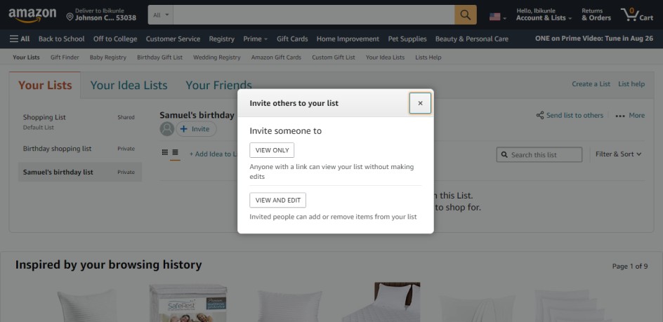How to share your wish list on Amazon - 3
