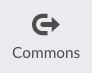 The button labeled "Commons" that appears in Canvas navigation.