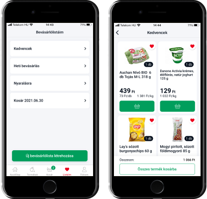 Auchan mobile app redesigned: new design, updated functions