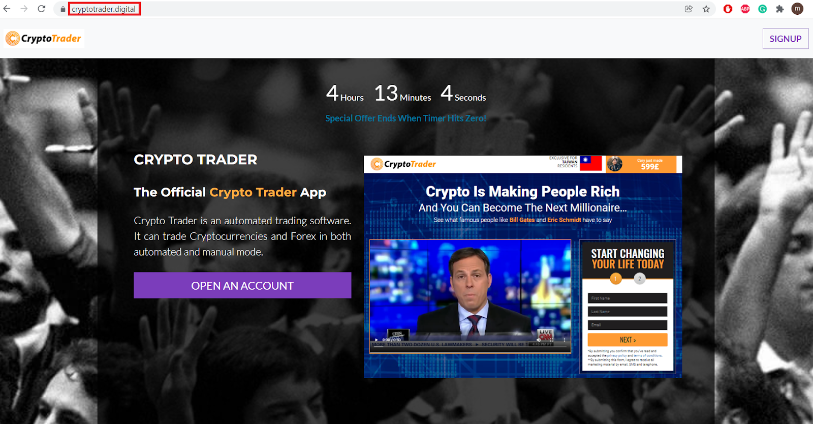crypto trader layout