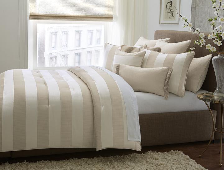 Luxury Bedding on Upholstered Bed
