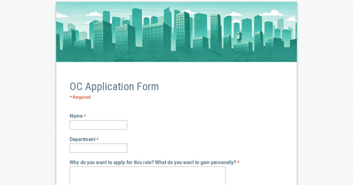 OC Application Form