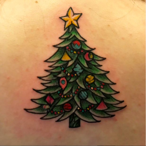 Little Christmas Tree Tattoo
