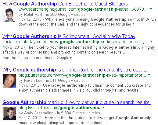 Google authorship