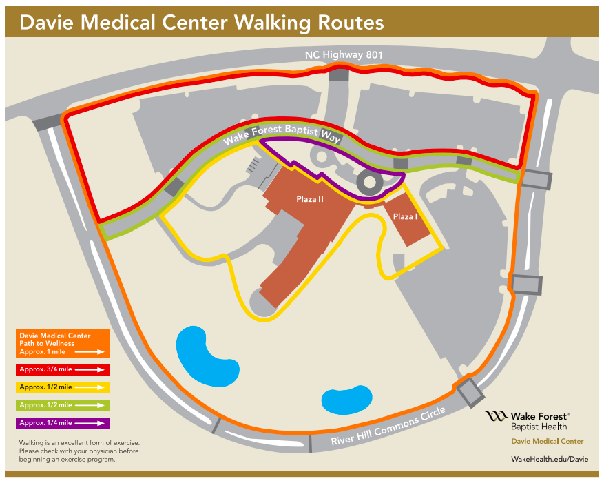 davie medical center walking routes