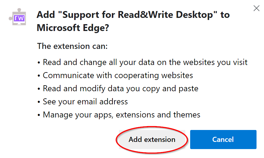 Add extension