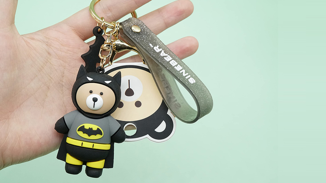 Batman sinebear rubber key ring bracelet branded giveaway items